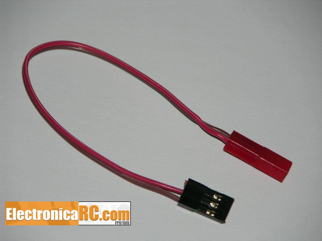 Extensi�n Alimentaci�n <b> JST-servo Macho </b> 15Cm.